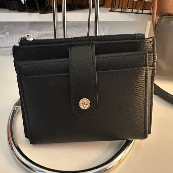 Anne Klein BUNDLE Black and Pink Artistic Bag WITH matching black wallet EUC - Picture 14 of 14